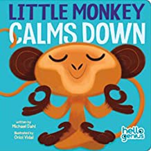 Little Monkey Calm Down is a preschool age book about a monkey who is extremely upset over an ice cream cone that fell to the ground. The narrator of the book tells monkey several different way that he can calm down (cuddling his blankie, taking deep breaths, sing a quiet song, etc.) After completing these exercises Monkey calms down and is ready to have a fun day. There isn't much of a storyline as this book is very short book, but htat makes it really nice for toddlers and earley preschool kids. The book does a good job of explicitly named feelings and could be a great starting point for toddlers expressing feelings through words instead of other less desirable means (tantrums). 